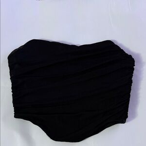 Black Strapless Top